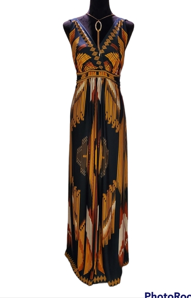 Studio JPR Maxi Dress Line Design Mock Wrap Tank. Great for Vacay Beach Cruises - Picture 1 of 6